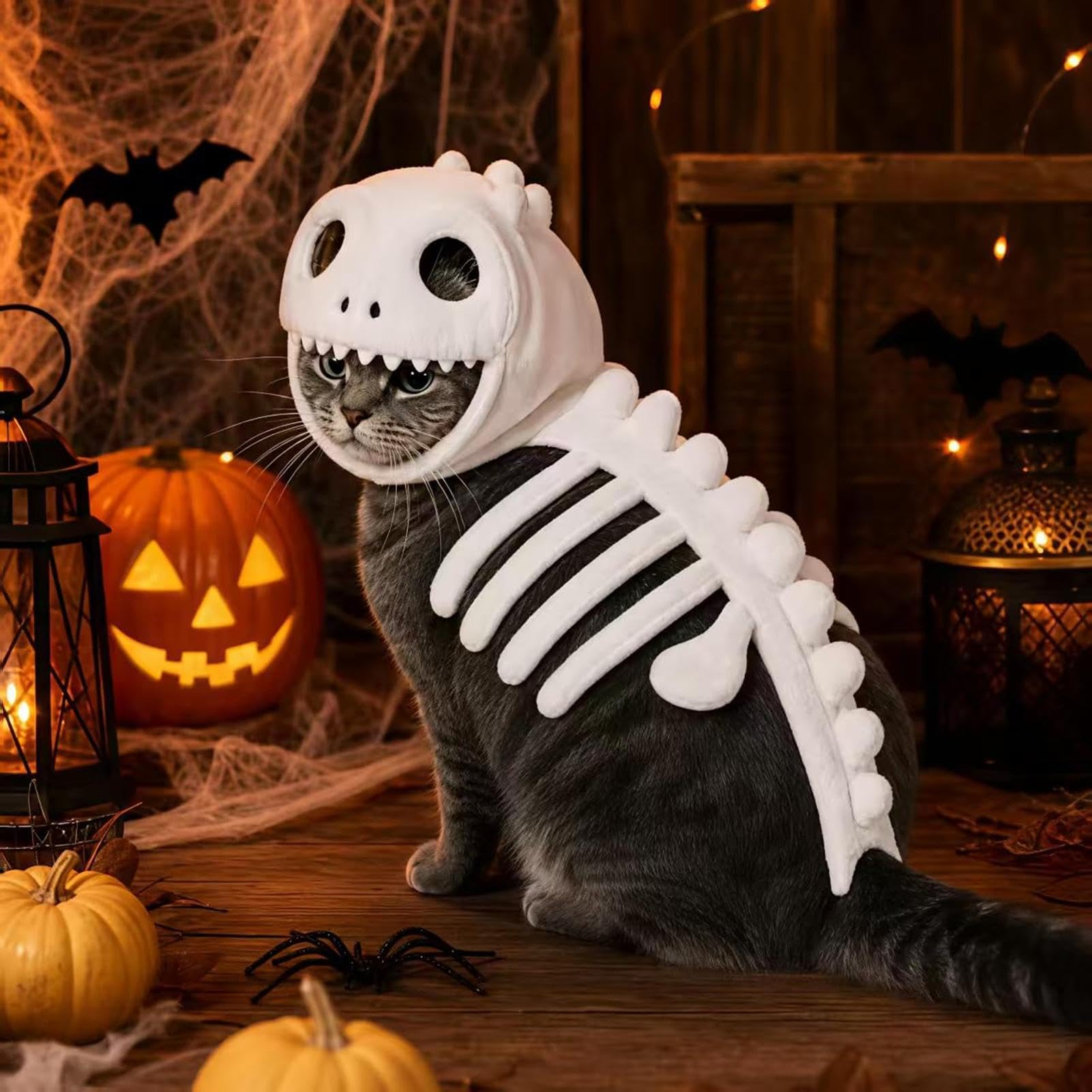 Costume di Halloween a forma di scheletro di cane – Casa di peluche