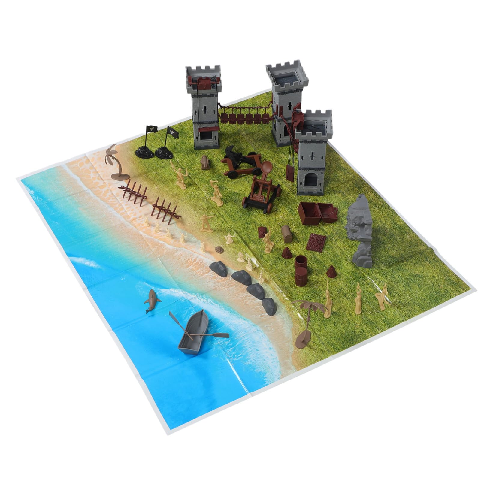 Gadpiparty Military Model 293 Pezzi in Plastica, Playset Soldatini | Accessori per Tavolo di Sabbia Militare, Dettagli Realistici, per Gioco e Festa di Compleanno