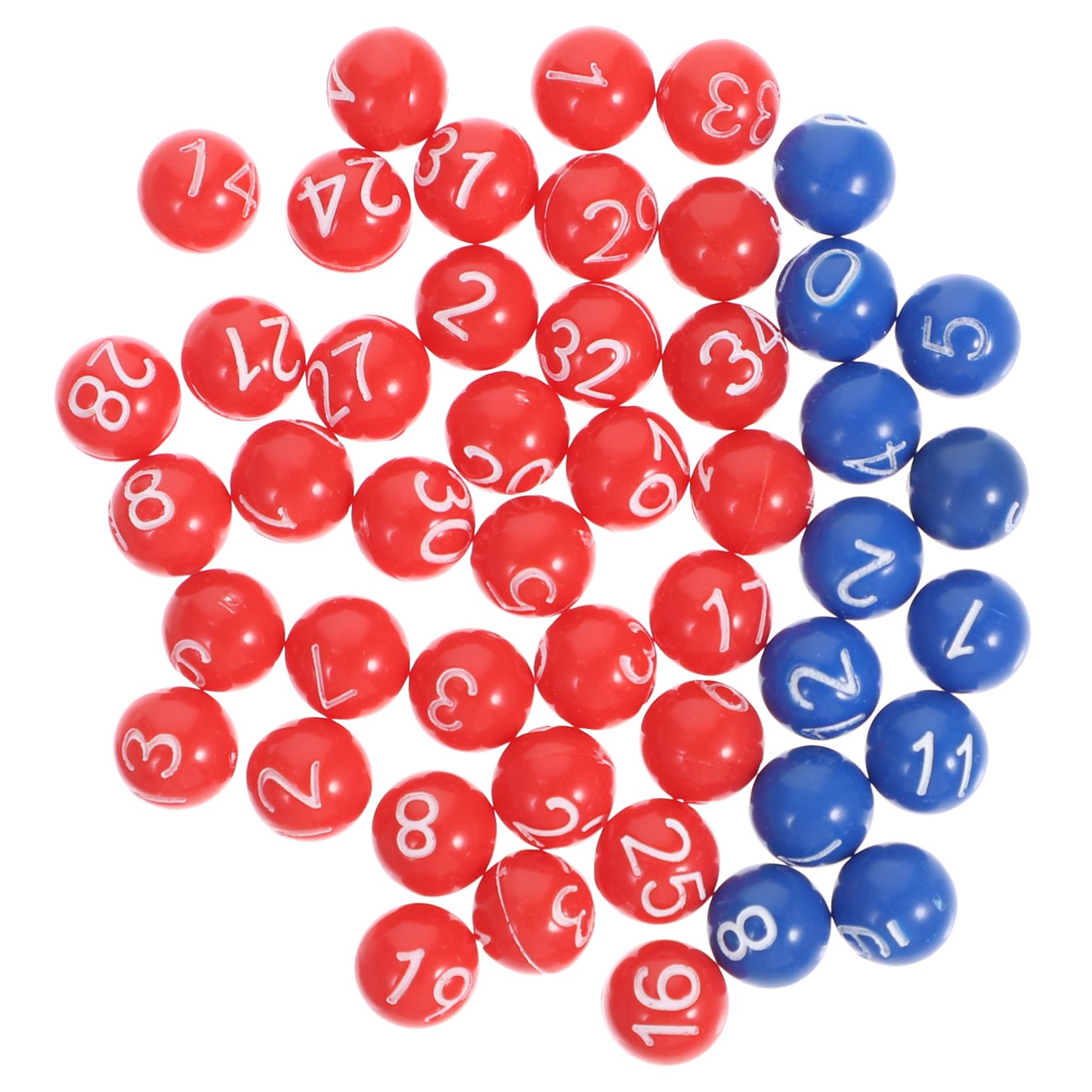 1 Set Assorted Color Lottery Balls for Bingo Raffles and Party Games Clear Numbering Portable Plastic Balls