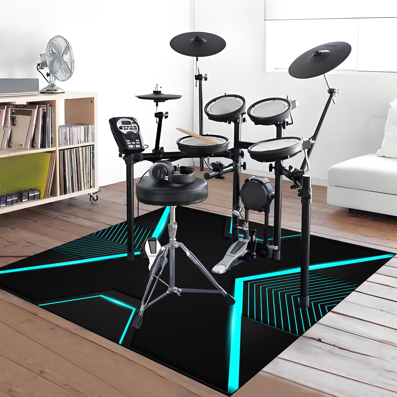 Mata ochronna do akcesoriów perkusyjnych elektroniczna mata perkusyjna dźwiękoszczelna mata bębnowa mata akustyczna mata podłogowa do instrumentów muzycznych 150 x 120 cm