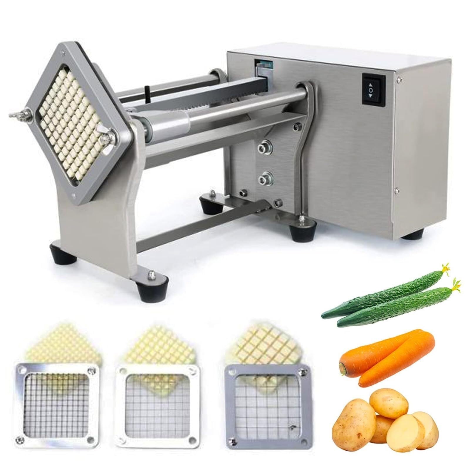 Coupe-frites de table électrique avec 3 lames inox pour légumes