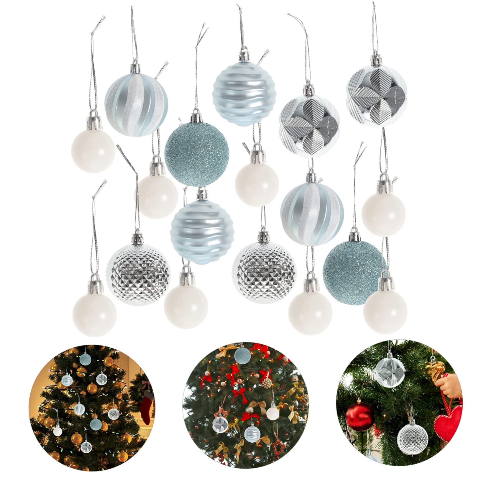 IMIKEYA 78 STK Weihnachtskugeln Mini-Weihnachtskugel Vintage Weihnachtsschmuck Weihnachtsbaum Hängende Dekoration Weihnachten Hängen Weihnachtsdekoration Weihnachtskugelverzierung Blue P.s