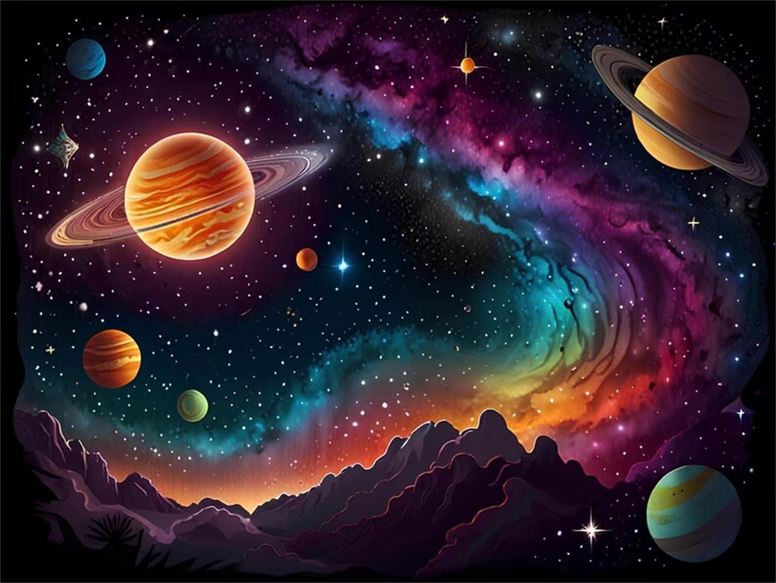 Puzzle 4000 pièces Adultes Vaste Univers, Puzzle Adulte 4000 Pièces 141x87cm, Jeu éducatif Classique Puzzles, Puzzle Coloré Difficile pour Toute la Famille