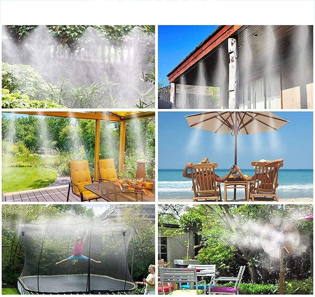 QFFL Misting Cooling System, Automatic Plant Watering Sprinkler, Outdoor Spray Device, for Patio Garden Greenhouse Umbrellas Trampoline (Size : 18m)