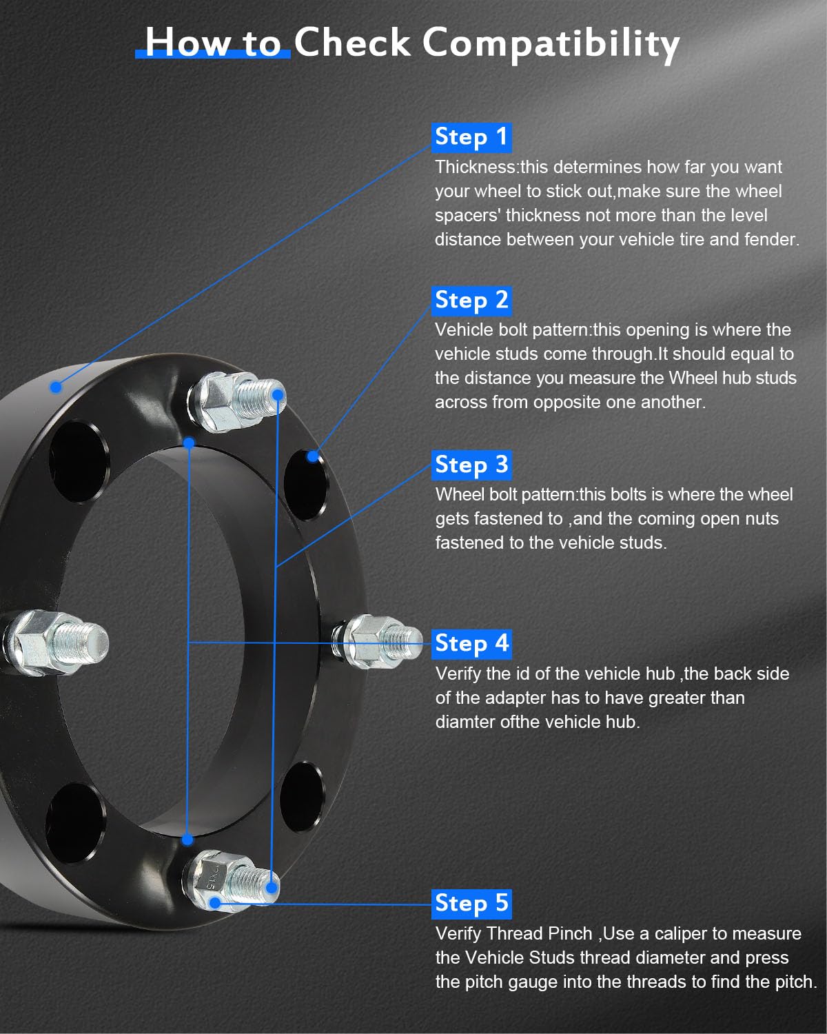 Amazon.com: ECCPP 4x156 to 4x156 Wheel Spacer 1.5inch 4 lug Wheel