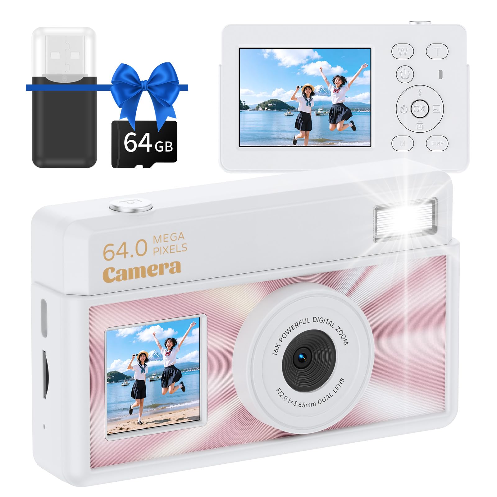 【まとめ売り‼️】デジカメ4個セット⭐︎ Amazon | MITMOR デジカメ 4K 6400万画素「2.8インチ＋1.4インチ」ips