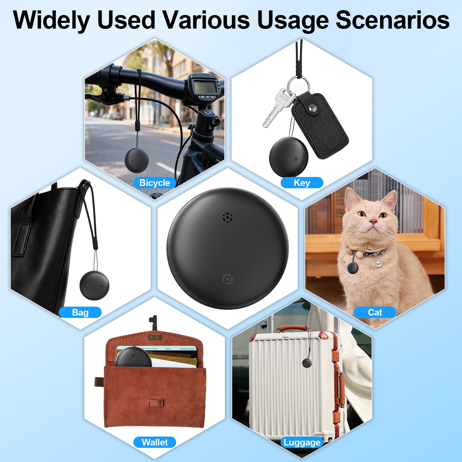 GPS Tracker for Vehicles, Mini Portable Magnetic Car Tracker, Work with iOS and Android, Car Gps Tracker Anti-Theft Tracker with Real-Time Location, No Monthly Fee or Subscription/No SIM Card Required — view 7