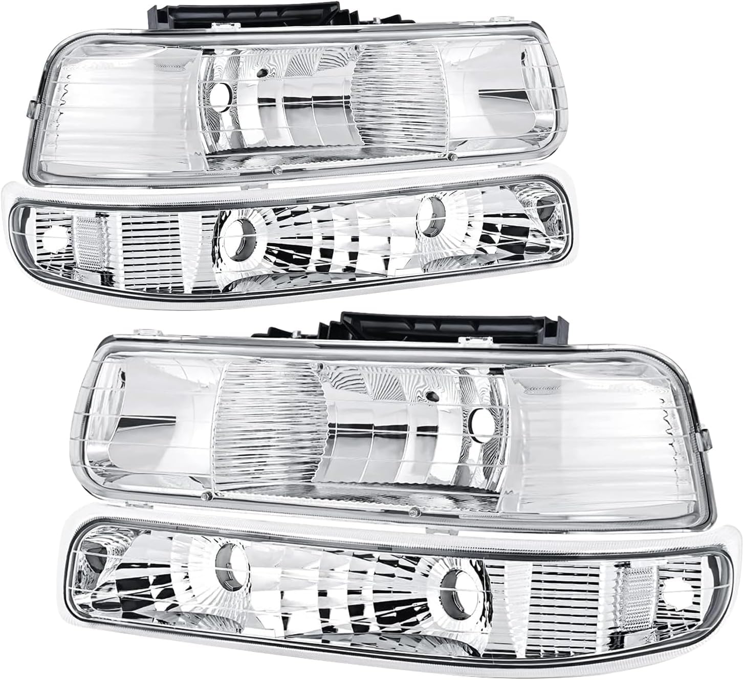 Reinko Chrome Clear Headlight Assembly