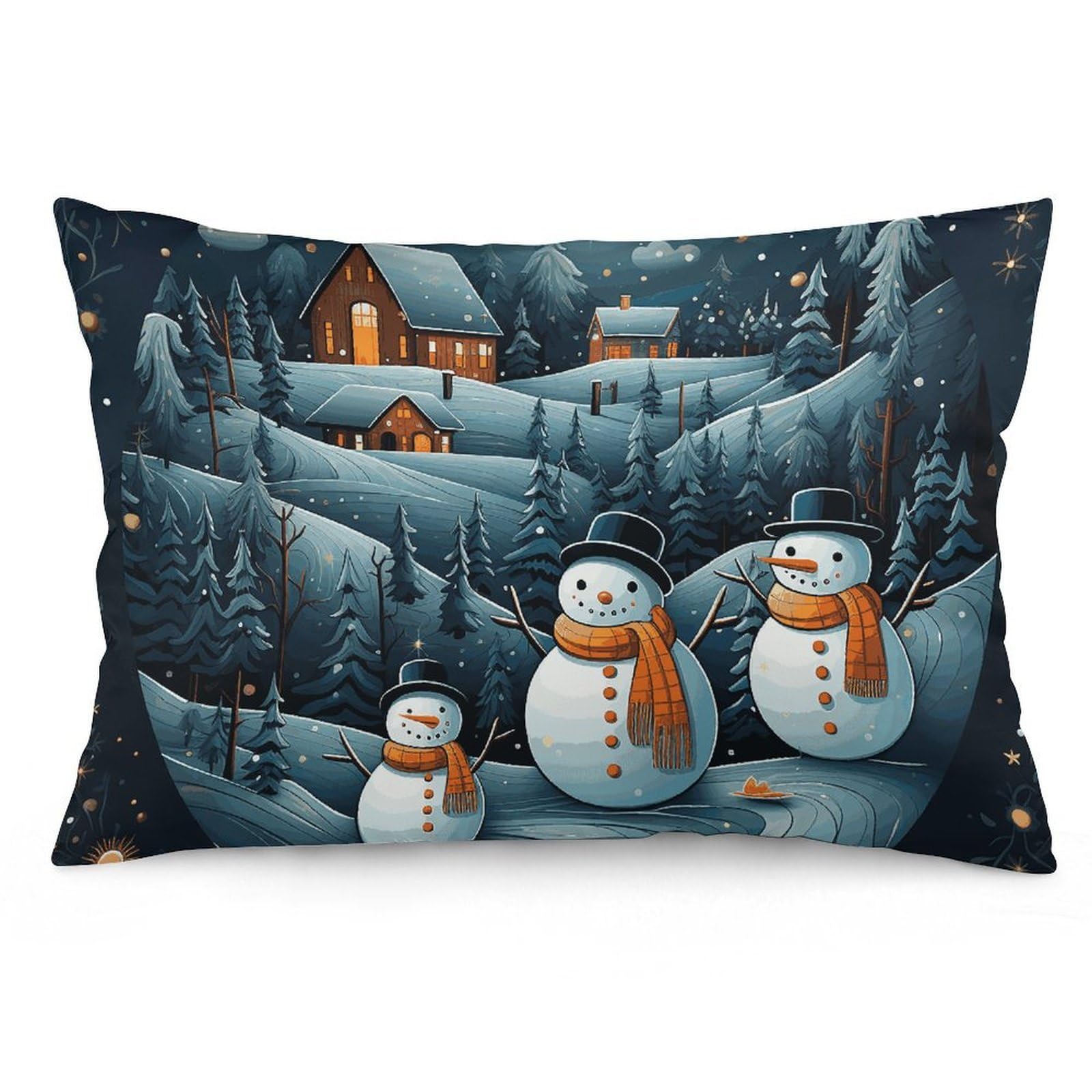 NTVOWPZO 2 Pack Decoration Throw Pillow Covers 16 "x24 Pillowcases Covers Christmas Santa Penguin Pillowcases Modern Farmhouse Home Decor Sofa Cushions Covers for Couch Bed Living Room