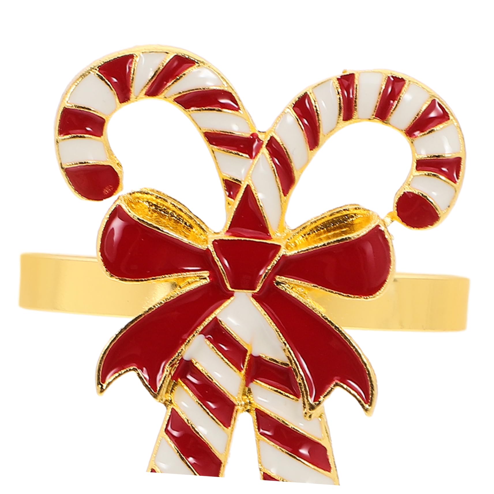 Weihnachts Serviettenringe Praktisch und Festlich aus Legierung 4 Stück mit Dekorativen Schleifen für Xmas Partys und Stilvolle Tischdekoration