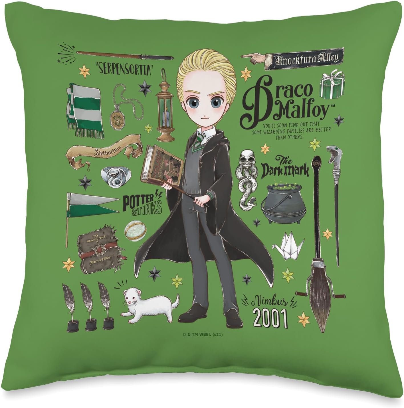 Harry Potter Everything That is Draco Malfoy Throw Pillow