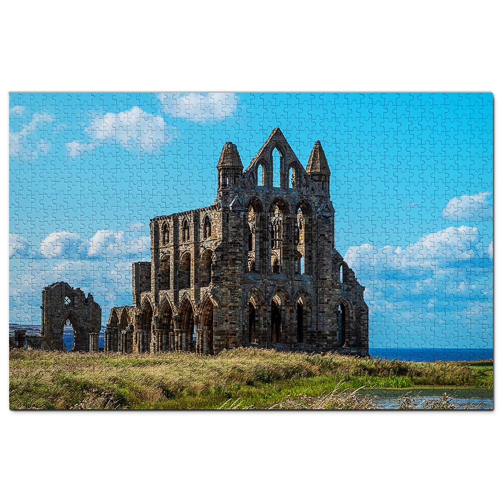UK England Whitby Abbey Jigsaw Puzzle 1000 Piece Game Artwork Travel Souvenir 52x38cm