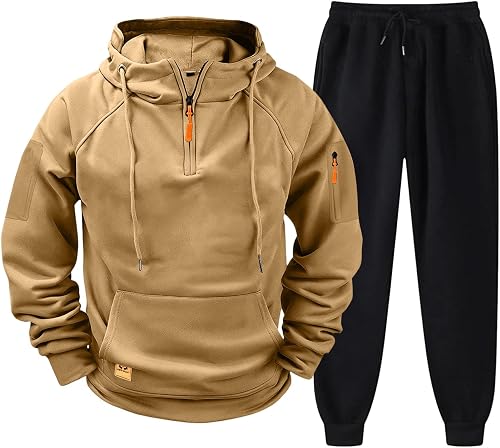Shiketong Men Sweatsuits Sets Track Suits Mens Comfy Vintage Oversized Jogging S