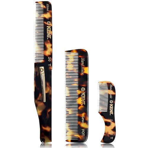 Miniatura 10 de Kent Peines para hombres, juego de peine plegable para barba para hombres para viajes y cuidado del hogar, peine para bigote para hombres, mini
