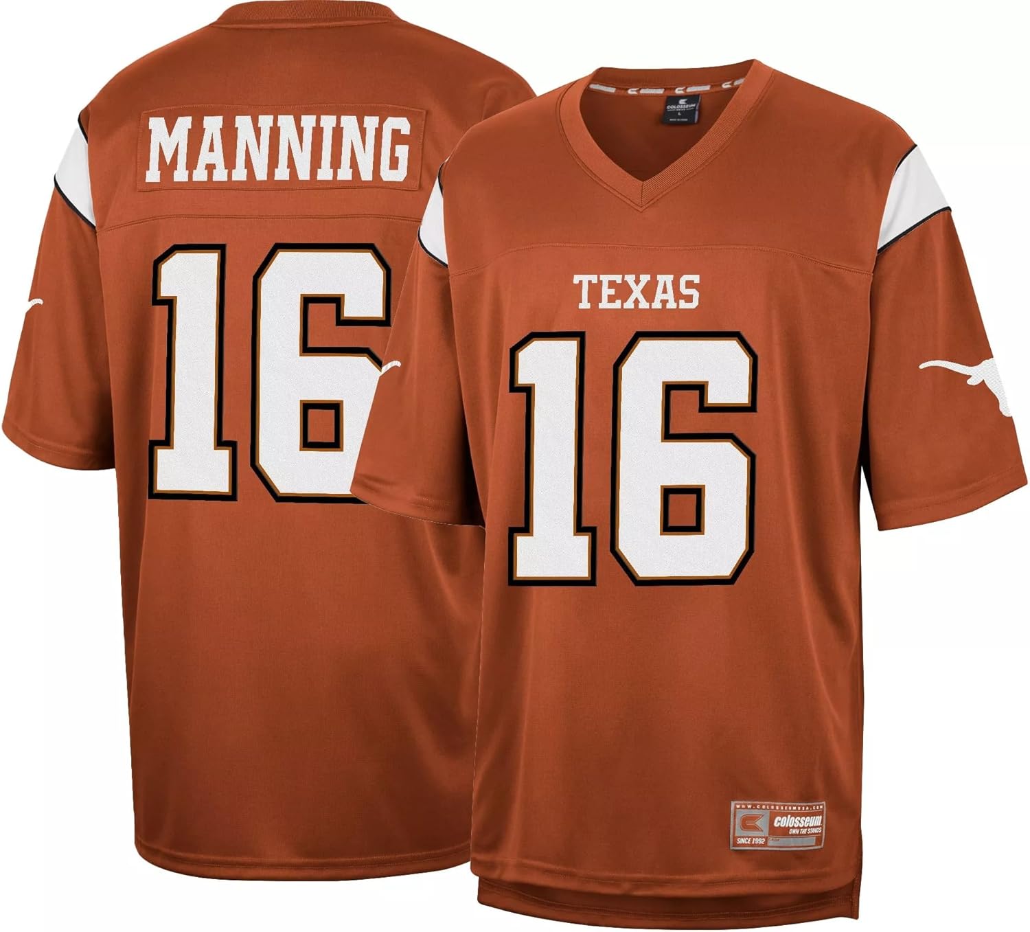 Colosseum Arch Manning Texas Longhorns Football Replica Jersey (Large) Orange