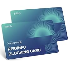 RFID Blocking Cards,Contactless NFC Debit Credit Card Passport ID Card Protector,Slim RFID Card Blocker for Wallet Safe Card Shield, Anti-Theft& Scam, Credit Card Fraud Shield-2 Pack