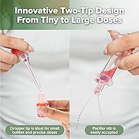 Vista 2 de haakaa Set de dispensador de medicina para bebés, esenciales para bebés, jeringa de medicina para bebés, diseño único de bola de silicona, silicona