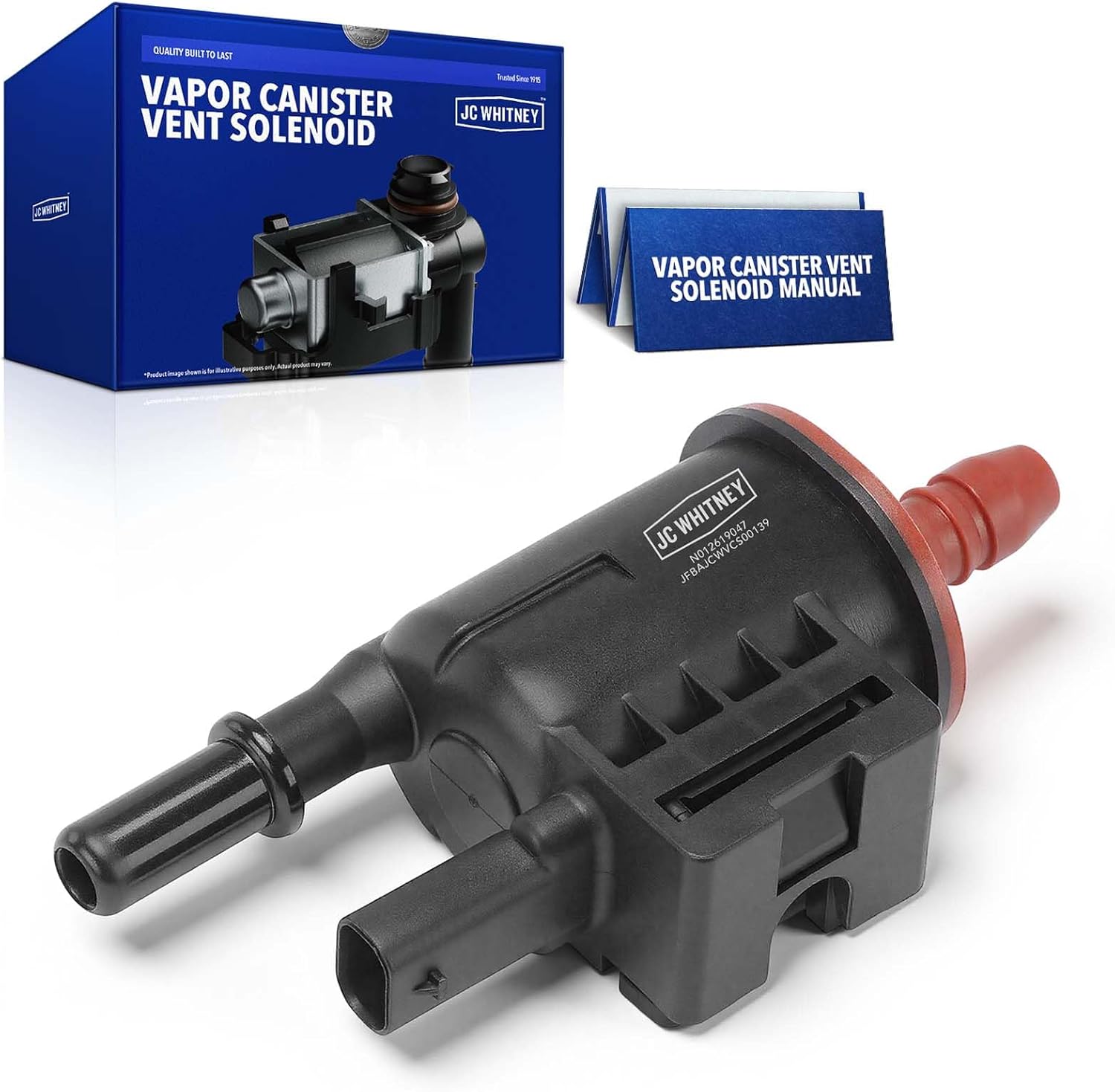 JC Whitney JFBAJCWVCS00139 Vapor Canister Purge Solenoid - Compatible with Ram ProMaster City 15-22, Jeep Cherokee 14-23, Compass 17-22, Chrysler 200 15-17, Dodge Dart 13-16 - 1.4L 2.0L 2.4L