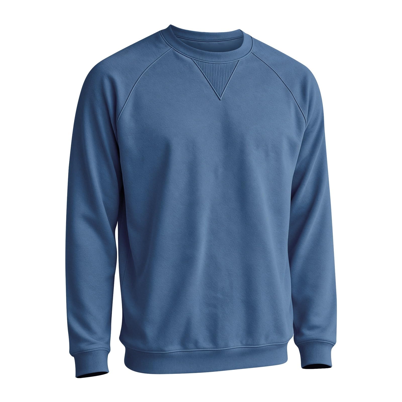 Generico Maglia Uomo Girocollo Maniche Lunghe Tinta Unita Semplice, Intimo Leggero per Primavera Estate E Passeggiate all Aperto