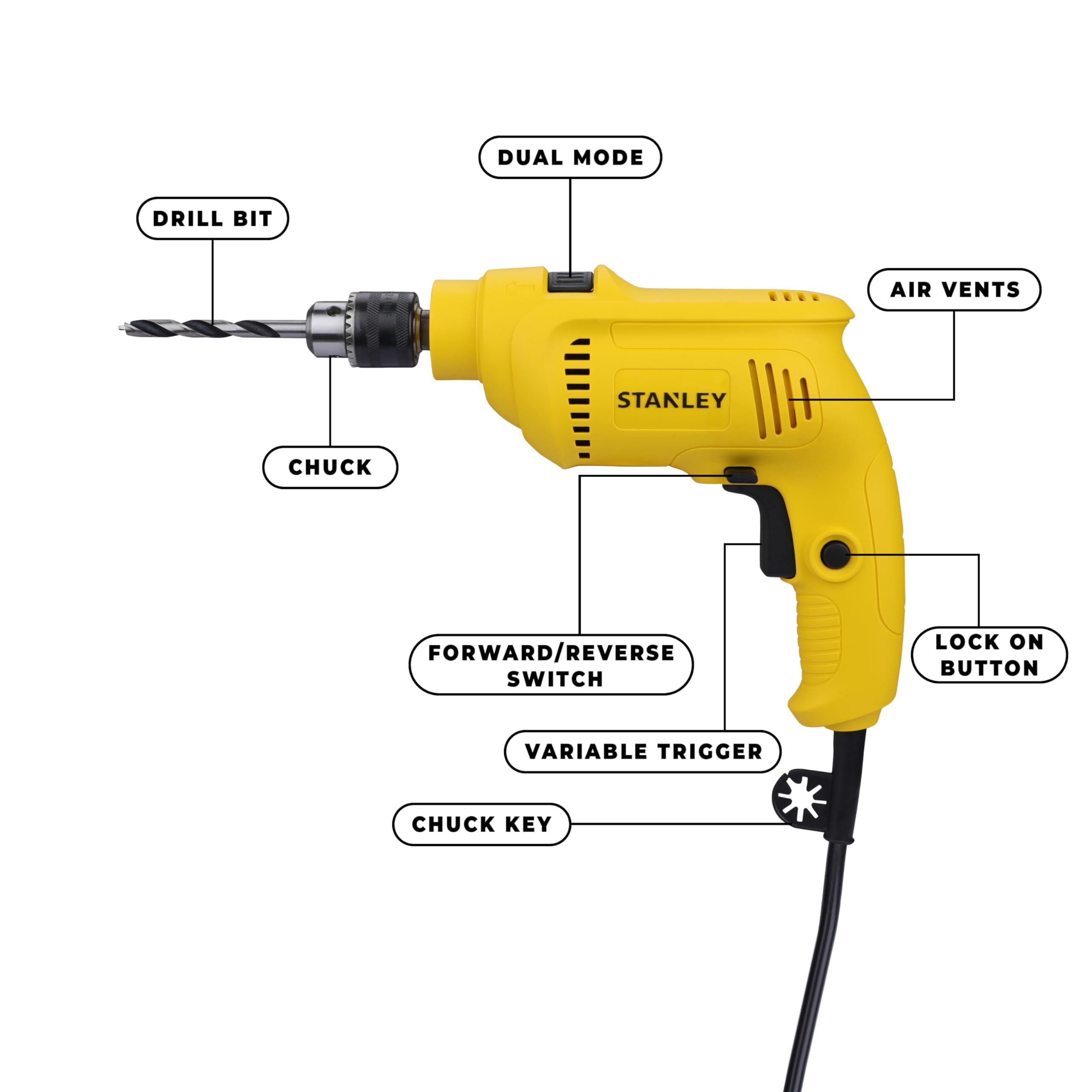 Stanley SDH550KM-IN Hammer Drill Kit - 120 Tools! -2