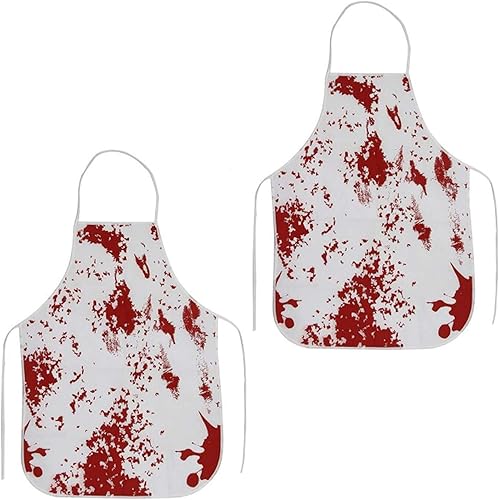 Delantal sangriento de Halloween Scary Blood Splattered Impreso Delantales Murder Butcher Bib