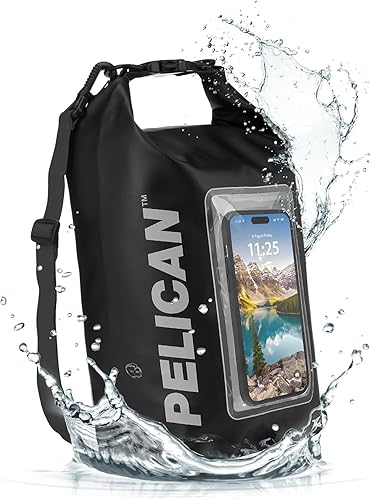 Pelican Marine IP68 - Bolsa seca impermeable de 5 litros, mochila impermeable con funda para teléfono, accesorios de navegación y kayak, esenciales