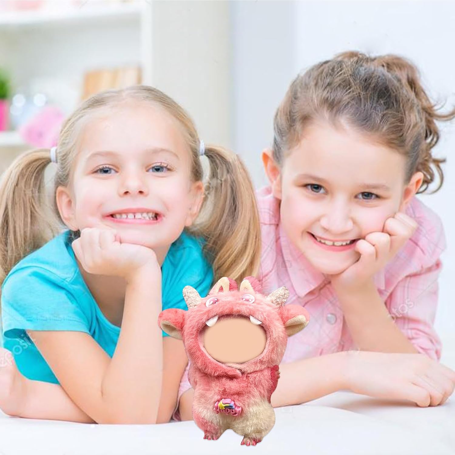 Pink Monster Shark Dress Fashion and Cute, Clothes for 17cm Plush Dolls, Not Include Plush Toys