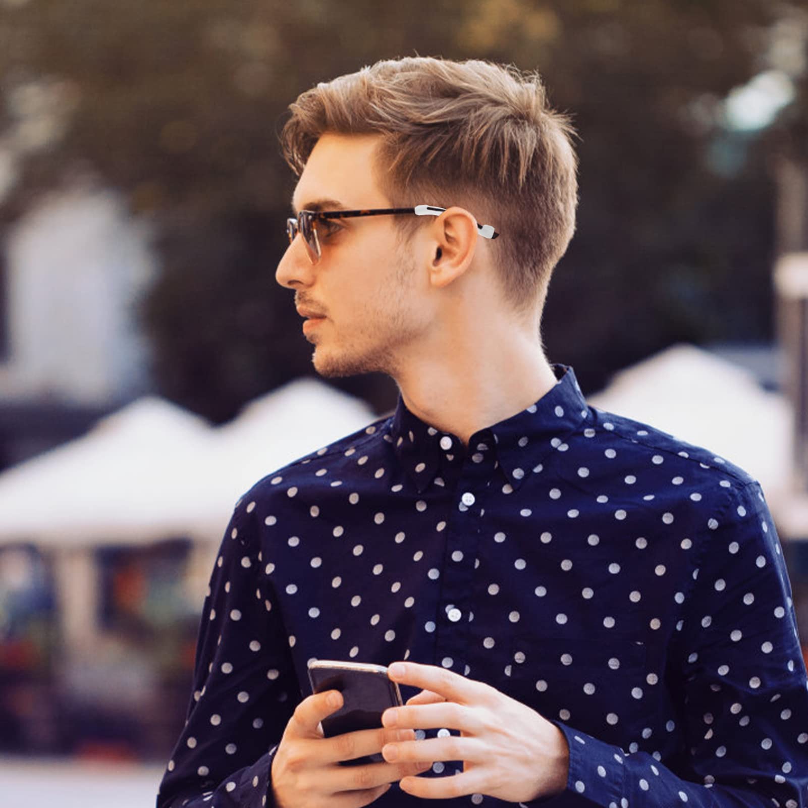 Gogogmee 10 Pairs Glasses Fixed Ear Support Eyeglass End Tips Eyeglasses Leg Covers Glasses Ear Practical Glasses Covers Sports Glasses Eyeglass Cushions for Ears White