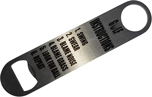 Divertidas instrucciones de golf para abrebotellas, regalo resistente para hombres, papá, padre, marido