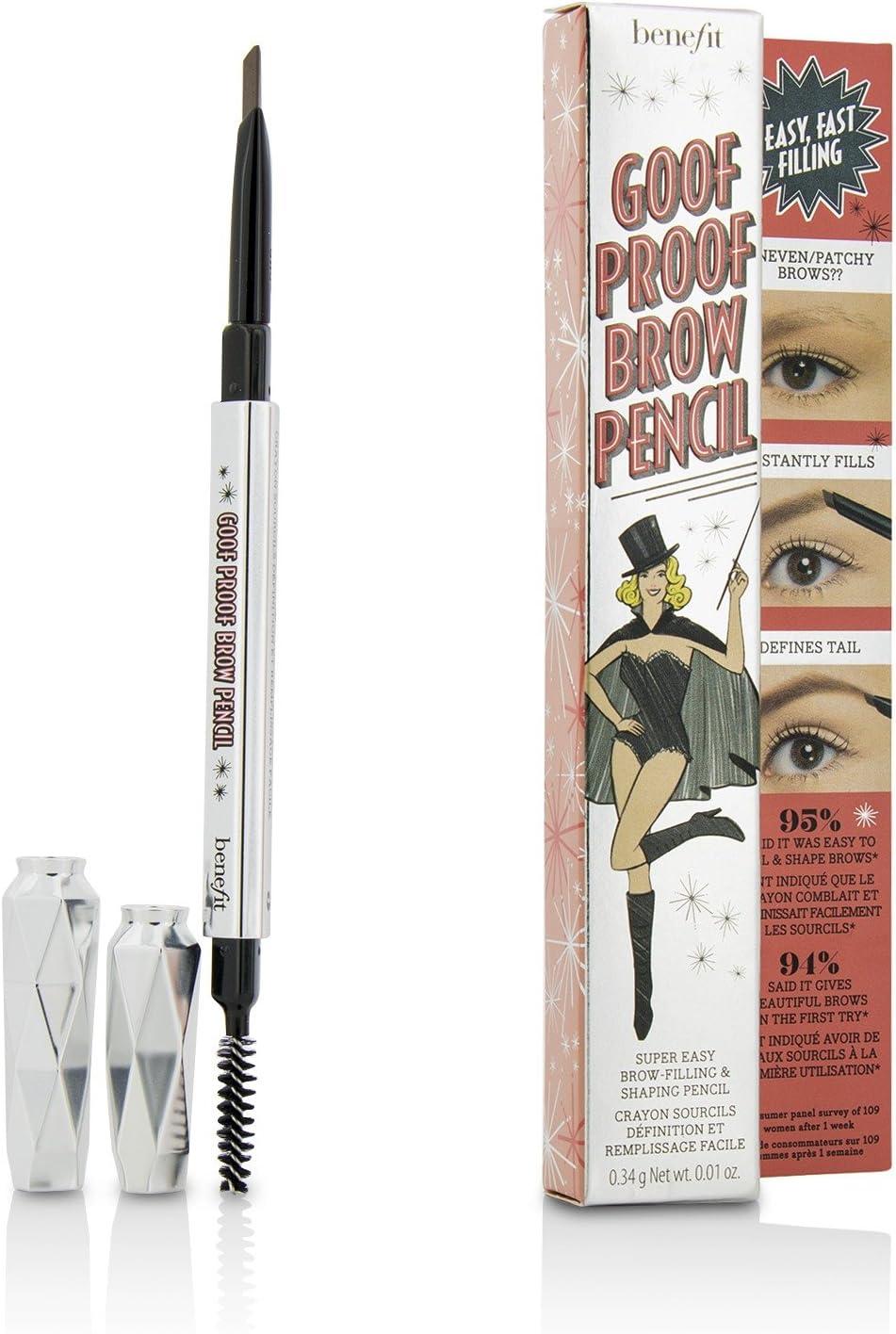Goof Proof Brow Pencil - No. 3 (Medium), 0.34 g