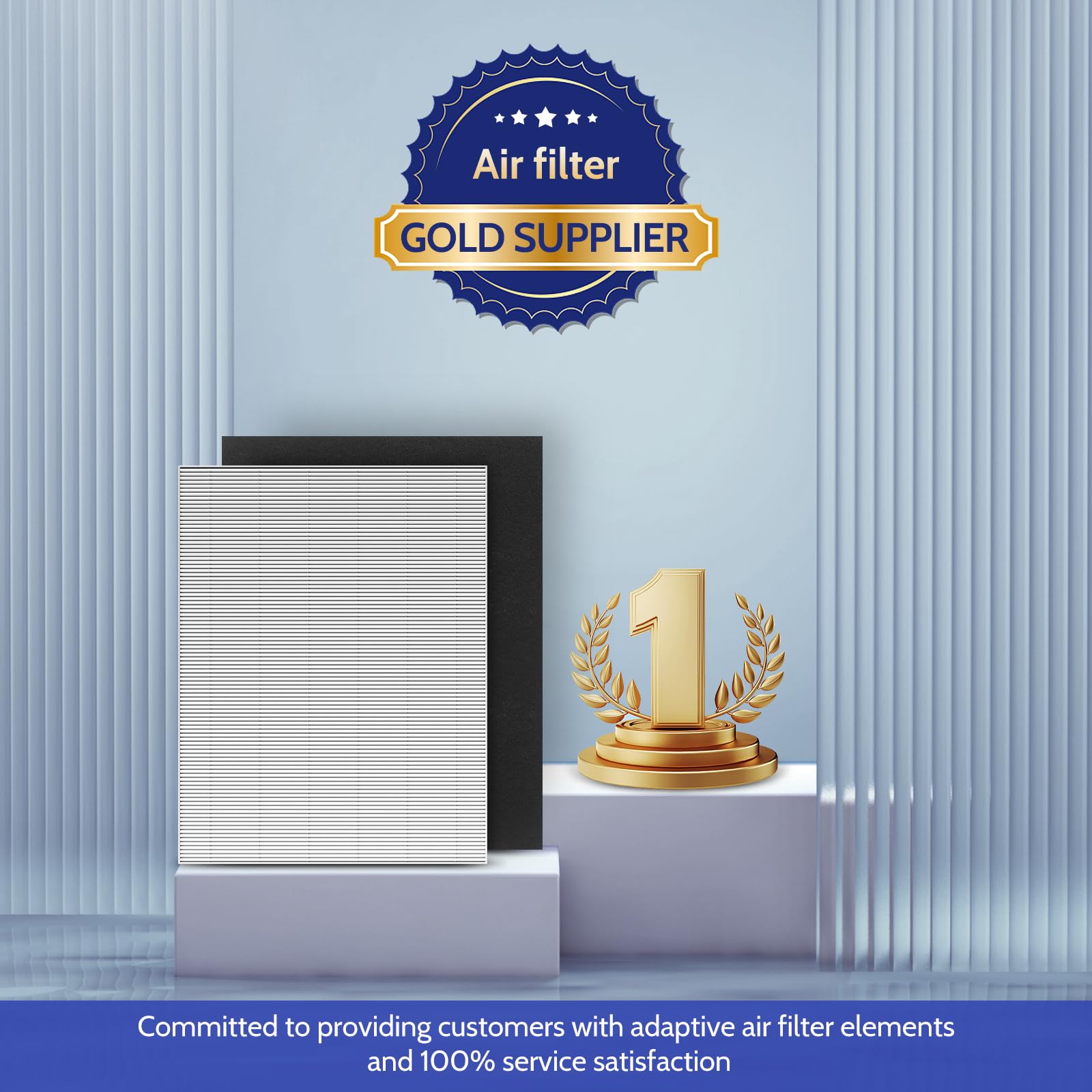 XBGG 2-Pack C535 Replacement Filter A Compatible with Winix C535 Air Purifier, Repalce 115115 HEPA Filter for 5300-2, 6300-2, 5300, 9000 Air Purifier, 2 HEPA + 8 Carbon Pre-Filters, Size 21