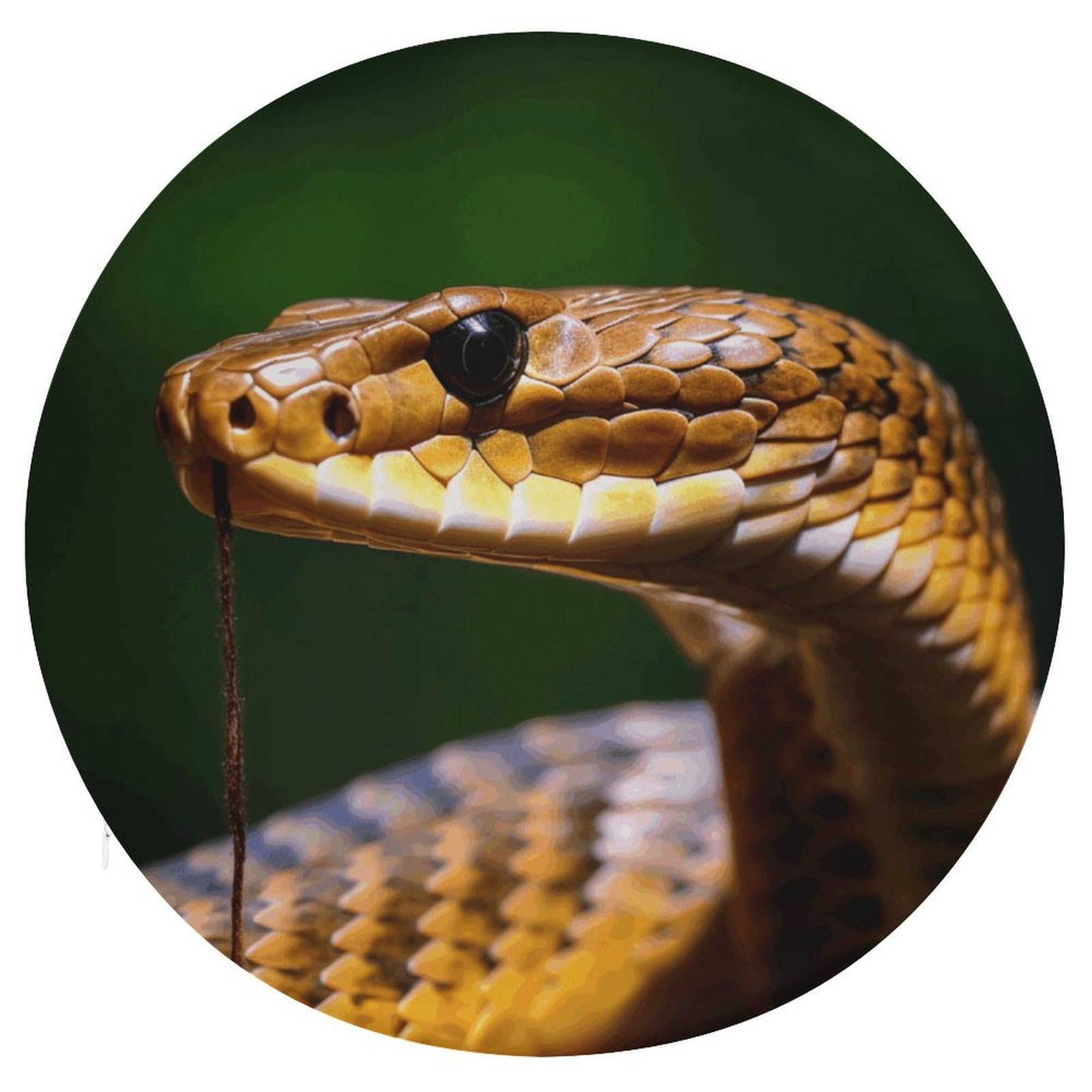 Coussin de chaise rond Cobra Snake pour assise et méditation en salon
