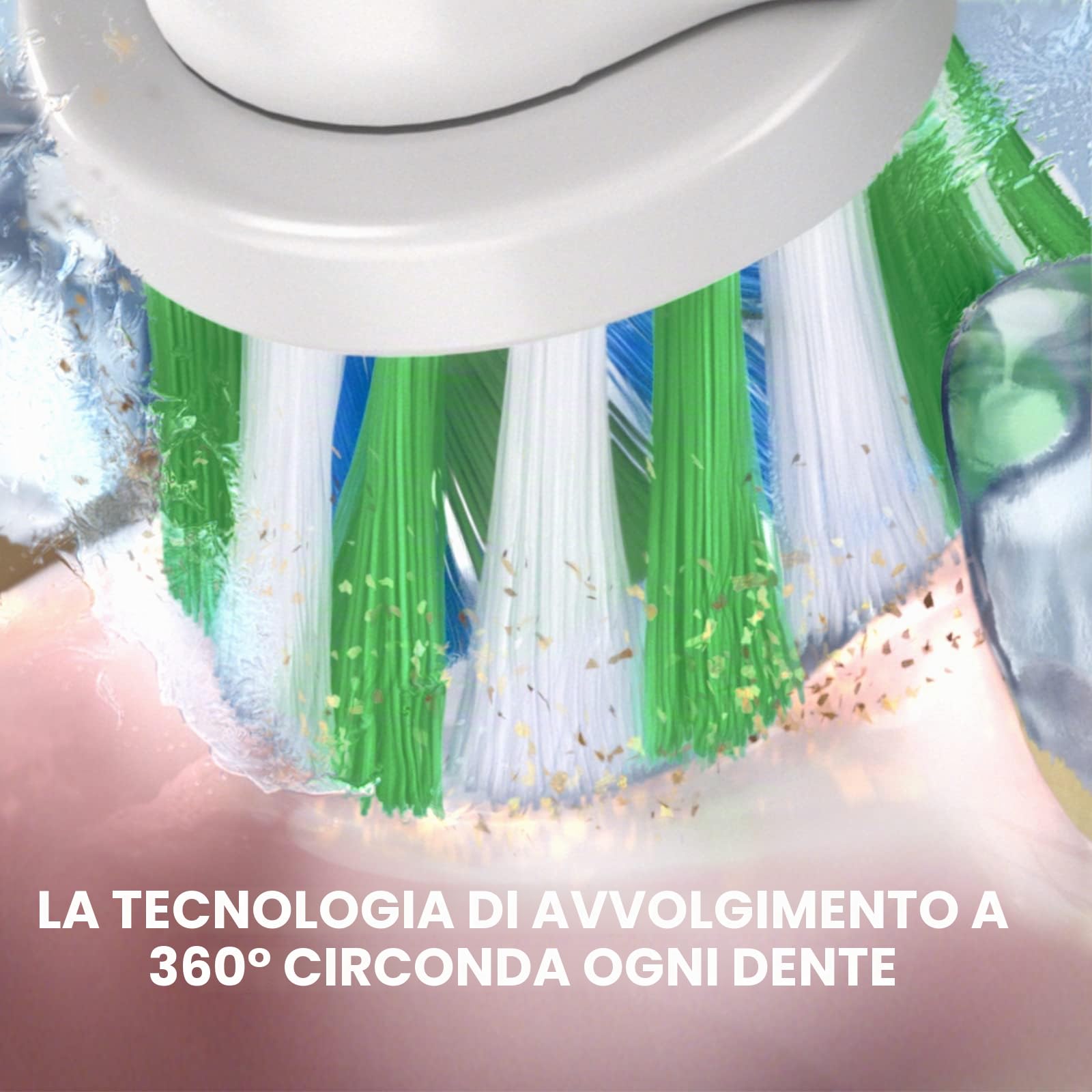 Oral-b Pro 1000 Crossaction - Spazzolino elettrico da denti elettrico, confezione da 2, colore: Nero/Bianco