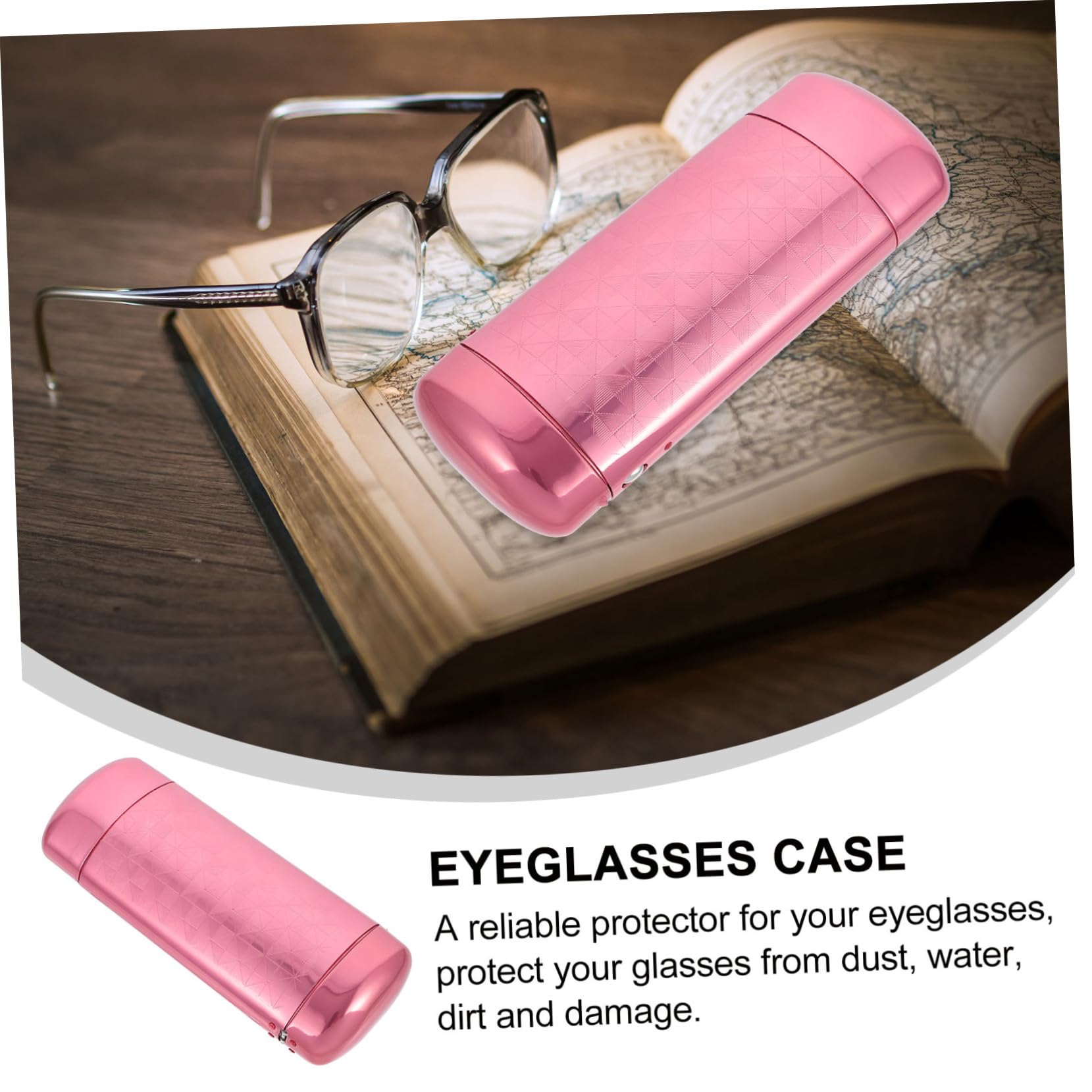 LIFKOME estuche rígido para gafas estuche de gafas doble estante para gafas de sol estuche gafas estuche para gafas estuche para anteojos estuche protector de anteojos aluminio