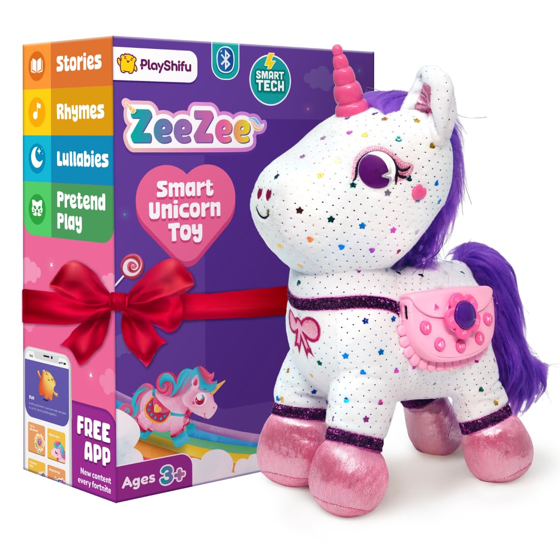 PlayShifu Smart Talking Plush Toy for Kids – ZeeZee Unicorn Doll