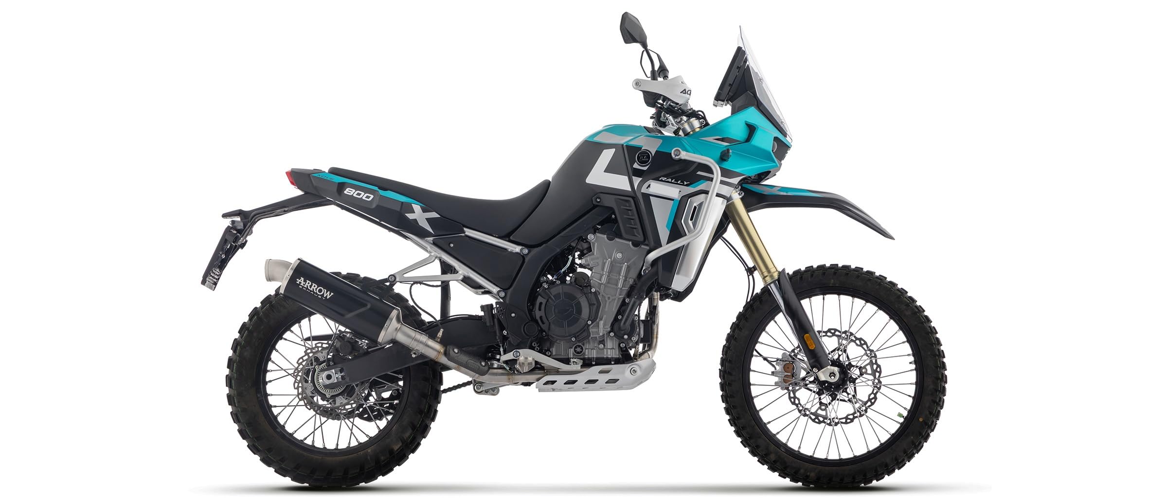 arrow tubo de escape homologado indy-race evo aluminio negro compatible con kove 800 x pro/rally 2025 mototopgun 72667aon