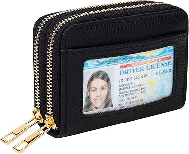 card holder with id window women's