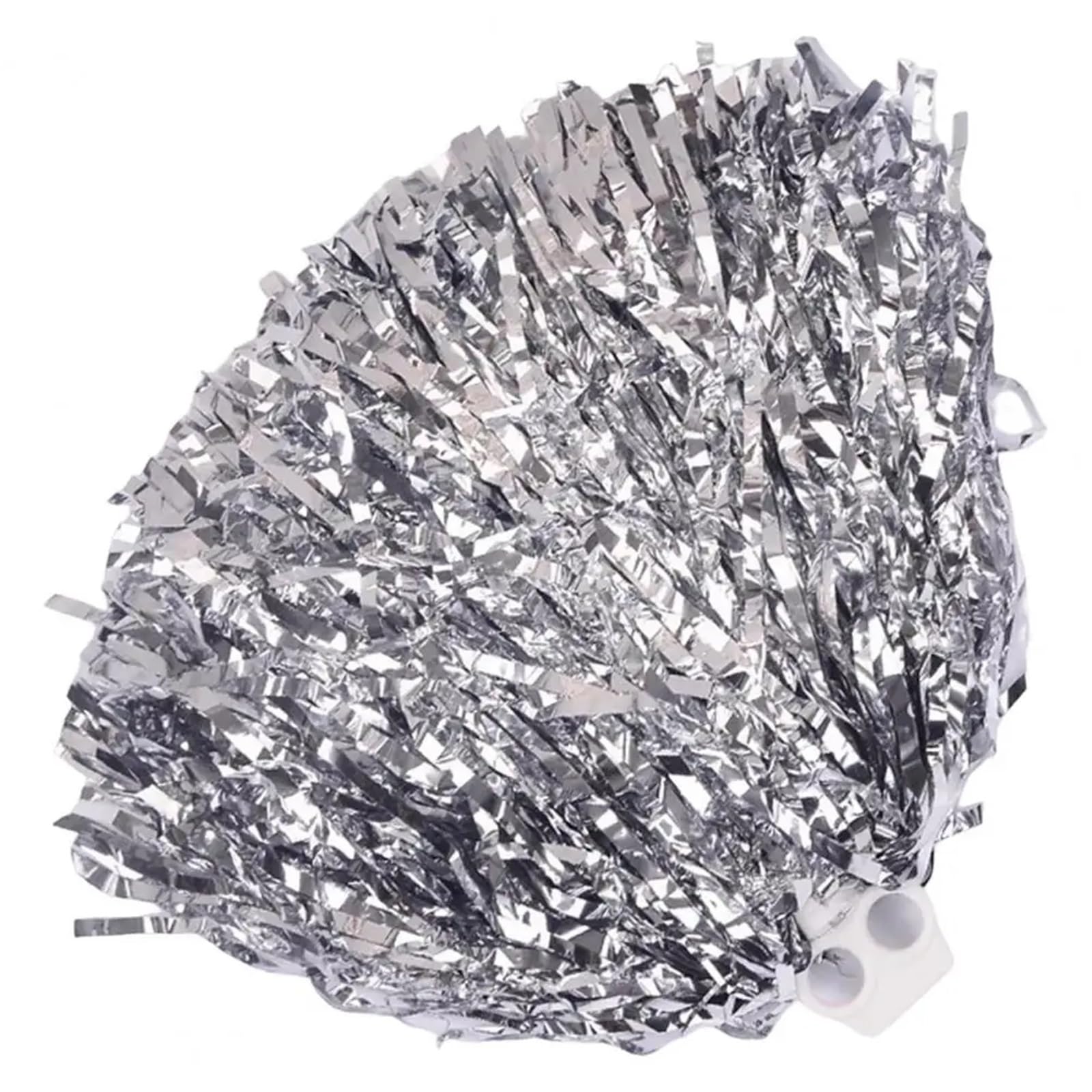 Pompom Cheerleading Pompons Practical Bright Color Glitter for Basketball Dance Pompoms Cheerleader for Cheerleaders(Silver)