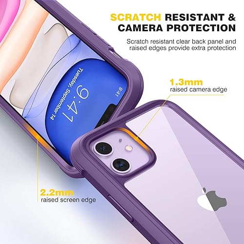 Miniatura 927 de Diaclara - Funda diseñada para iPhone 14 Pro Max, resistente, de cuerpo completo, con protector de pantalla sensible al tacto y antiarañazos + Blanco
