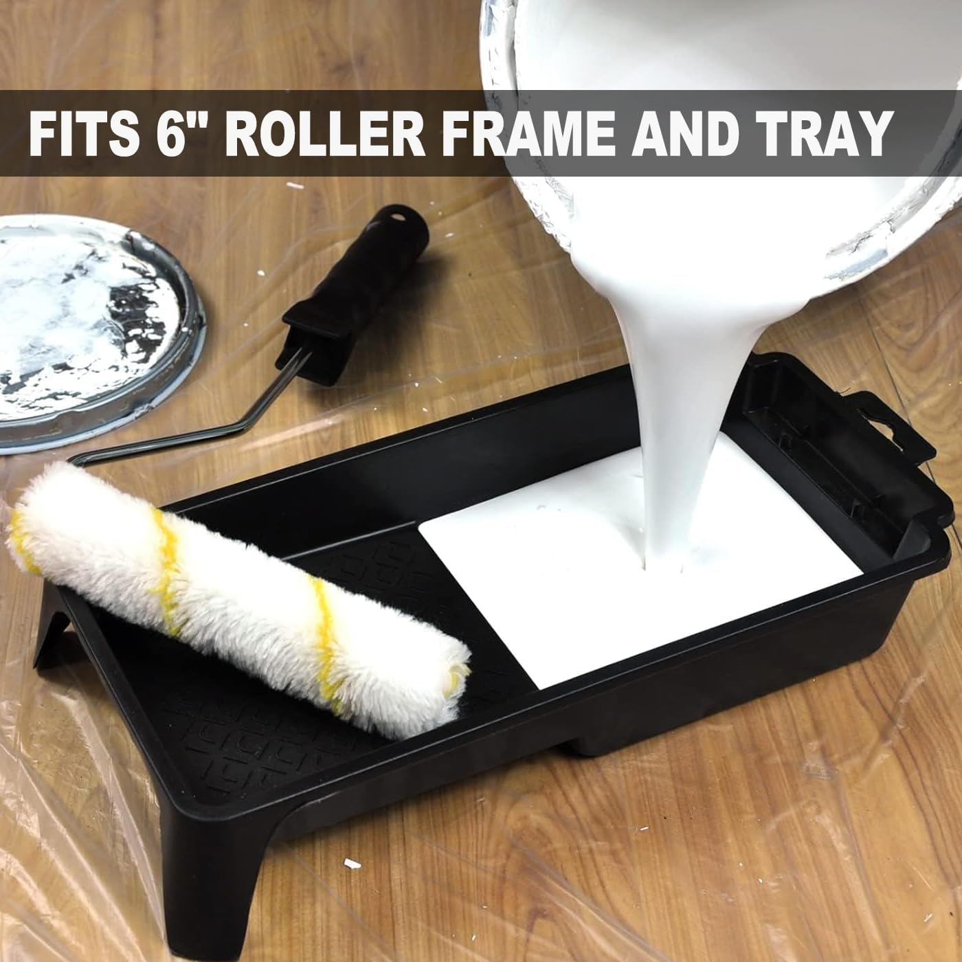 Paint Rollers + 10 PCS 6" Paint Roller Covers