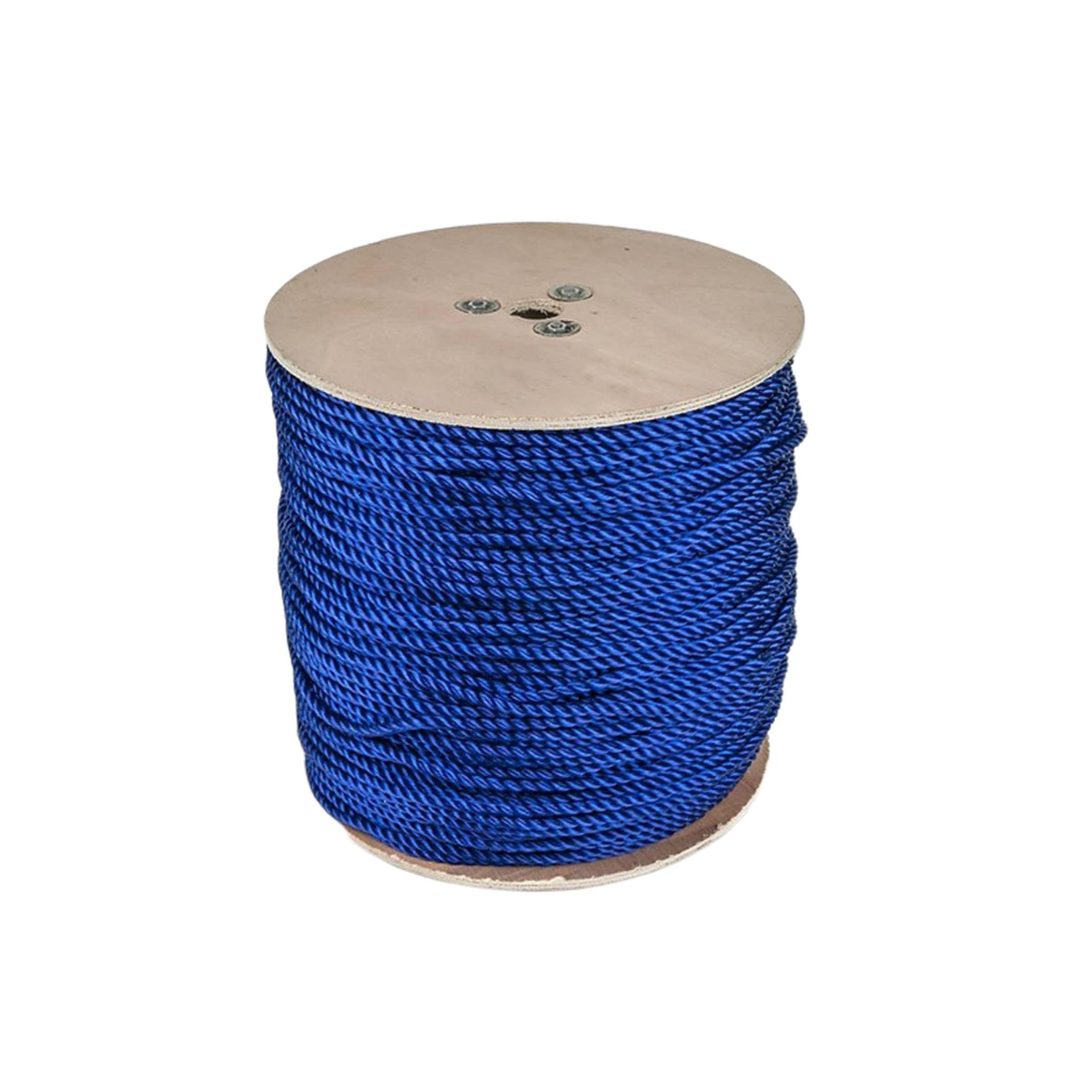 10mm Blue Polypropylene Rope - 3-Strand Twisted Construction - 40m