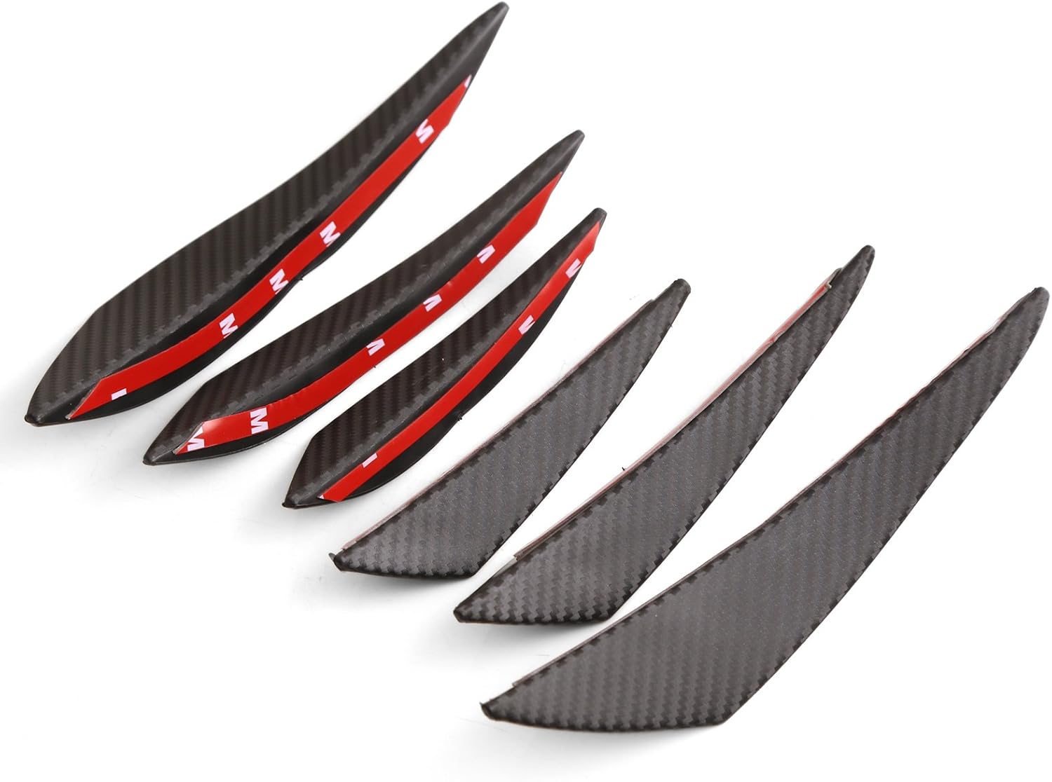Aishun Dtouch Universal Exterior Front Bumper Lip Splitter Fins Spoiler Canards