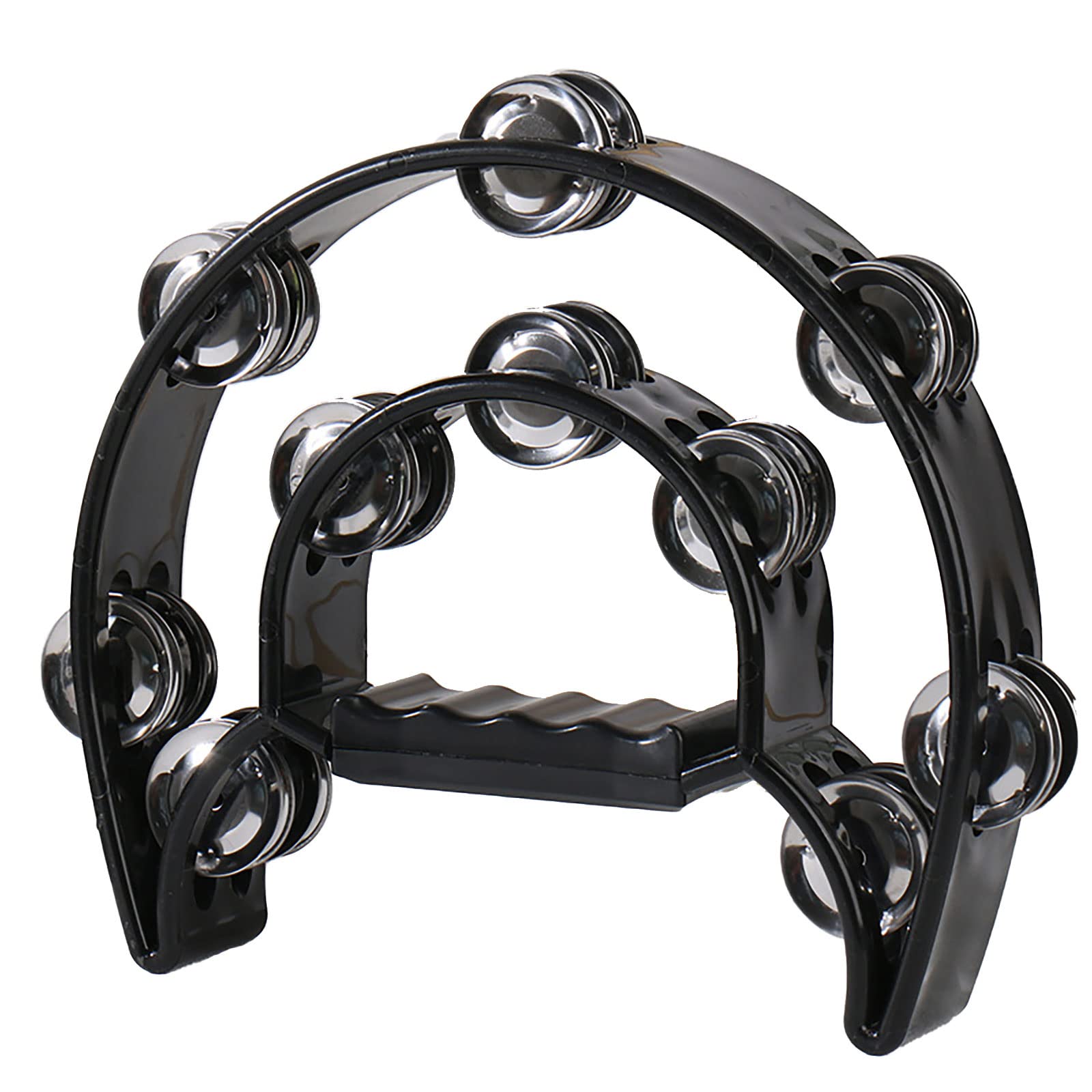 Tambourin à Double Rangée Yctze 8 Pouces - Instrument De Musique Pour Église, Danse Chrétienne Et Fêtes Avec Poignée Ergonomique