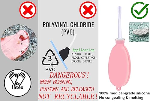 Vista 7 de Reusable Silicone Travel Douche Bag - Vaginal Douche for Women, Pocket Size, 24 Fl Oz Capacity, Pink