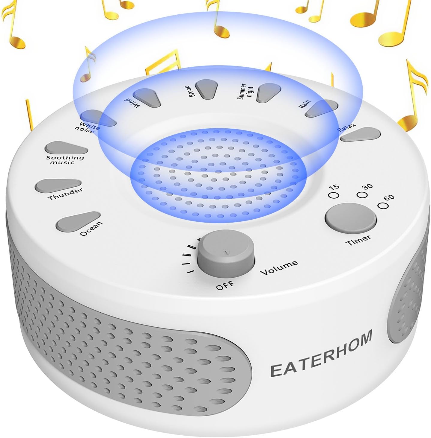 [2018 New] White Noise Sound Therapy Machine for Sleep,9 Natural Smoothing and Relaxing Sounds,Covers Noise for Improved Concentration and Relaxation,Perfect for Baby,Insomnia &Tinnitus Sufferers