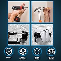 Vista 5 de Wall Mount for PS5 Controller Charger Station, PS5 Wall Mount PS5 DualSense Charging Station Wall Mount for PS5 DualSense Controllers