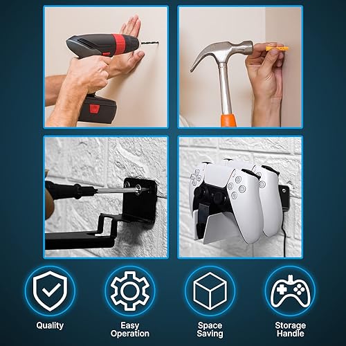 Miniatura 5 de Wall Mount for PS5 Controller Charger Station, PS5 Wall Mount PS5 DualSense Charging Station Wall Mount for PS5 DualSense Controllers