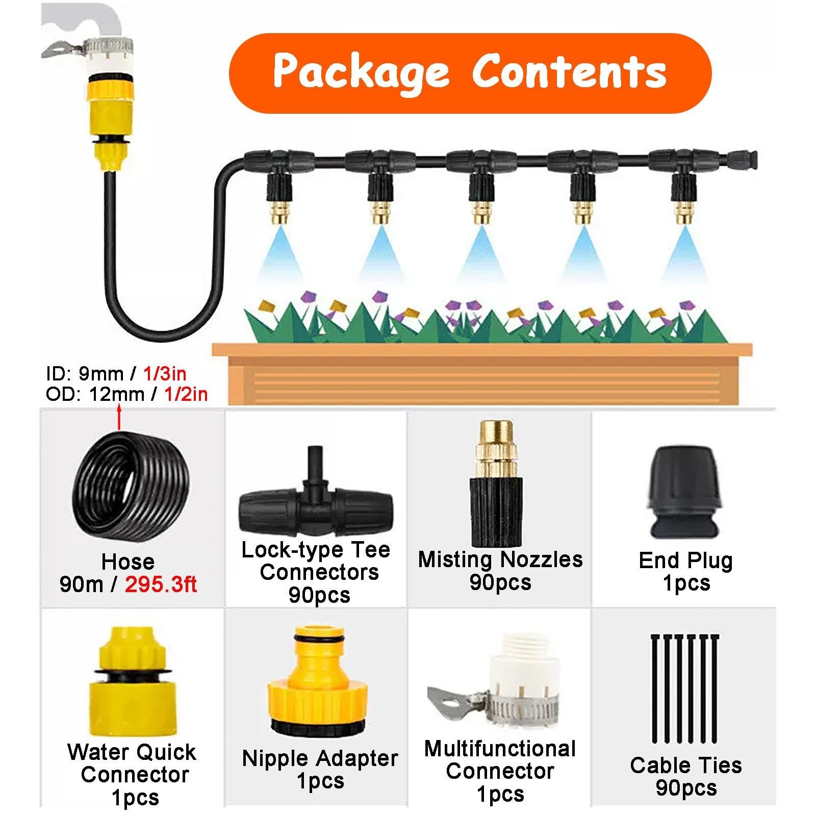 Kit Tuyau Brumisation Irrigation Jardin Avec Arroseurs Laiton Détachables