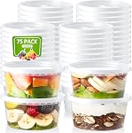 NEEBAKE 60 Set Deli-Containers-with-Lids: [8oz 16oz 32oz] Combo Plastic-Food-Storage-Containers-with-Lids, Microwaveable & Freezer Safe To-Go-Containers, Leak-proof BPA-Free Soup Slime Overnight Oats