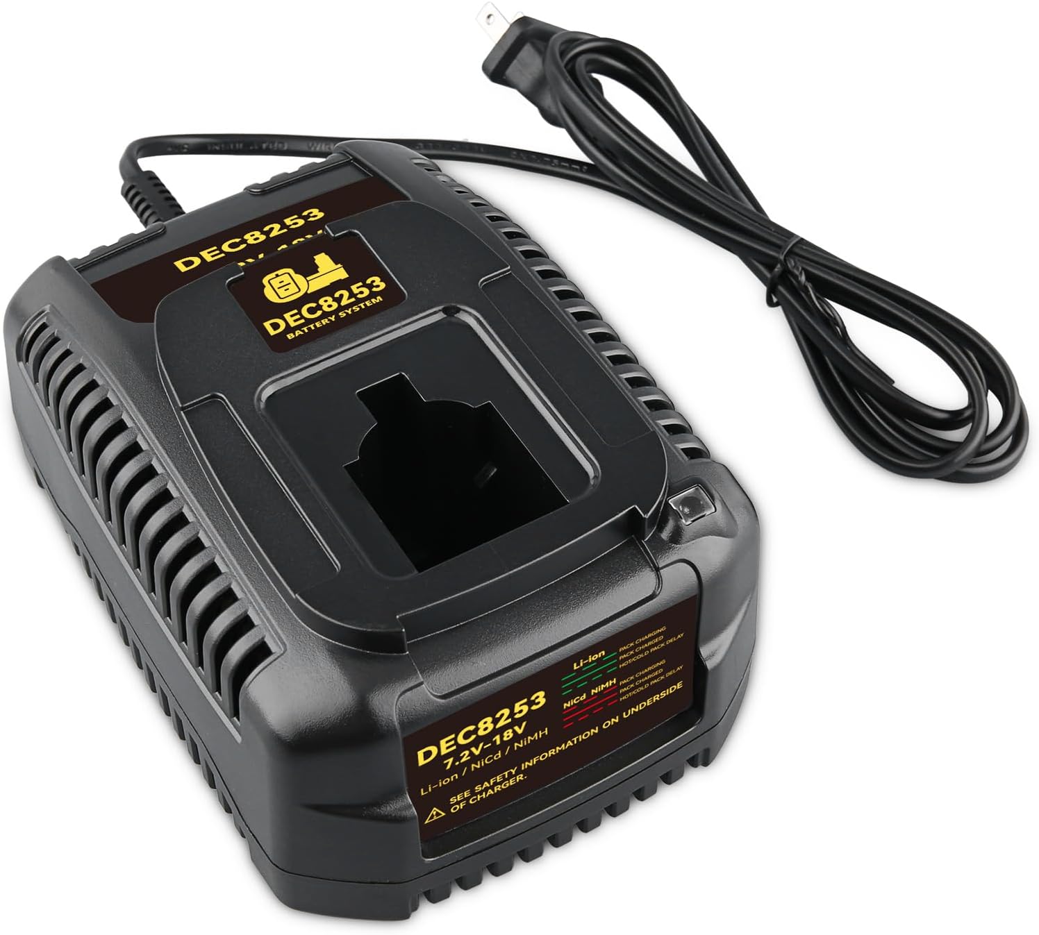 1Pack DC9310 Battery Charger Compatible with Dewalt 7.2V-18V Lithium Ion/NiCd/NiMH DC9071 DC9091 DC9096 DW9072 DW9057 DW9091 DW9062 Cordless Power Tool Battery Charger